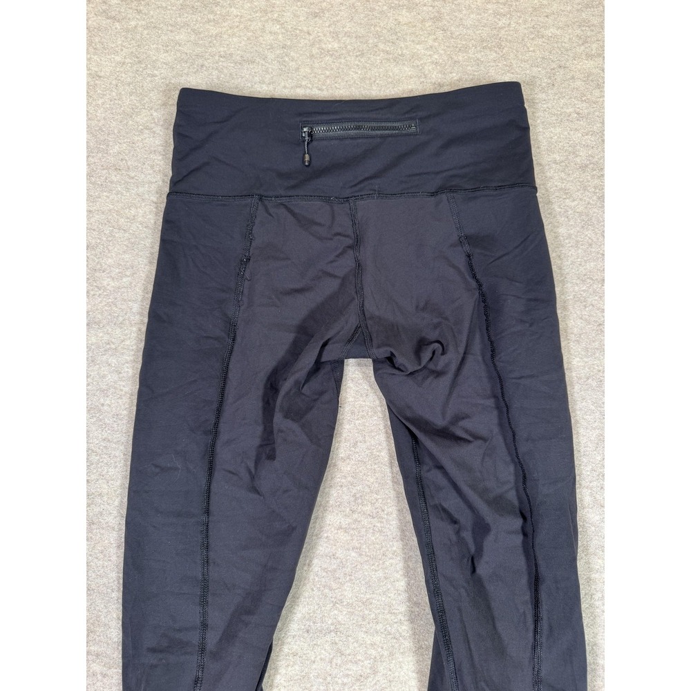 Lululemon Leggings Womens 6 Black Capri Ruched Zip Pocket Yoga Athletic Gym - Picture 6 of 15